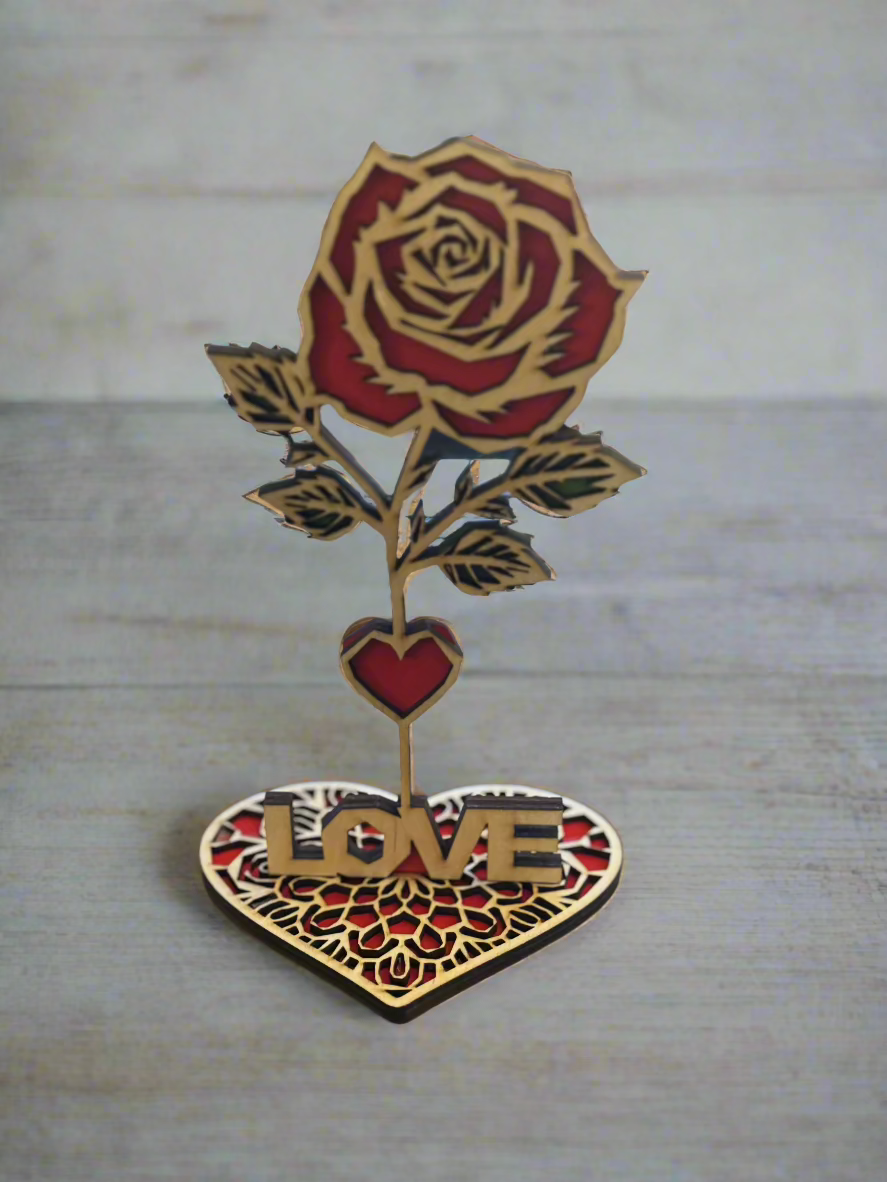 Love Rose With Heart