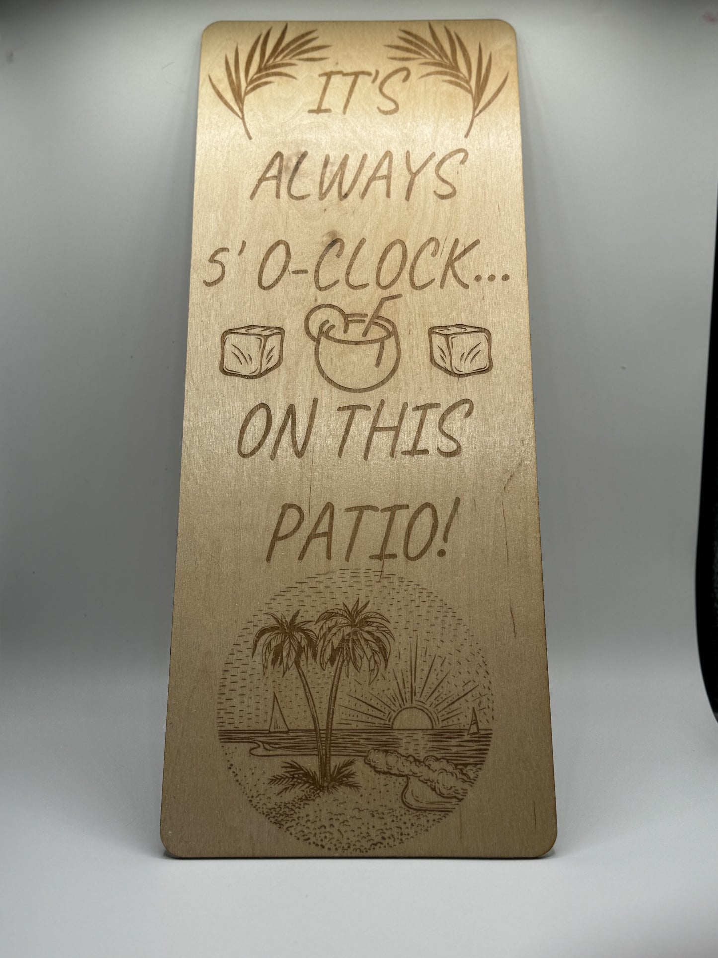 5’ o-clock Patio Sign